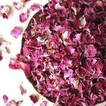 Load image into Gallery viewer, Organic Dried Rose Buds &amp; Petals | Dried Herbs | 1 oz Red Rose Petals | Herbalism | Rose Water | Aromatherapy | Altar Supplies | Herbal Teas
