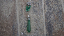 Load image into Gallery viewer, Crystal Green Necklace | Gift | Wiccan | Gemstone | Spirituality | Protective necklace | Symbolism | Pendulum necklace | Green necklace
