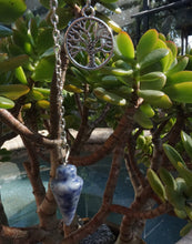 Load image into Gallery viewer, Sodalite Pendulum 304 | Tree of Life Charm | Meditation | Dowsing | Metaphysical | Divination tool | Psychic reading | Gemstones
