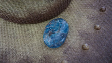 Load image into Gallery viewer, Apatite Palm Stone Lg. 456 | energy cleansing | banishing | helps with appetite | clears mind and energy | Wicca | Celtic | crystals
