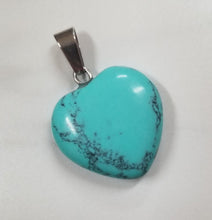 Load image into Gallery viewer, African Turquoise Heart Necklace 250 |  Transformation | Development | Growth | Heart-Sacral Chakra | Compassion | Love | Spirituality |
