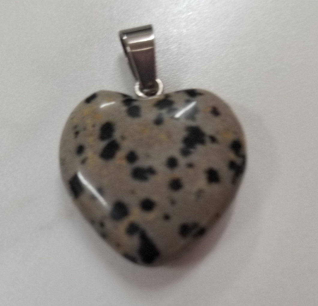 Spotted Jasper Heart Necklace 238 | Tranquility | Peace | Patience | Optimism | Reassurance | Confidence | Calmness