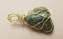 Load image into Gallery viewer, Epidote Wire Wrapped #5 | Necklace | Grounding | Strength | Courage | Spirituality |  Self-Discipline | Symbolism | Wisdom
