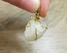Load image into Gallery viewer, Crackle Quartz Wire Wrapped #6 | Necklace | Grounding | Strength | Courage | Spirituality |  Self-Discipline | Symbolism | Wisdom
