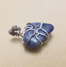 Load image into Gallery viewer, Sodalite Maze Wire Wrapped Stone #8 | Necklace | Grounding | Communication | Courage | Spirituality |  Calming | Logic | Homeopathic
