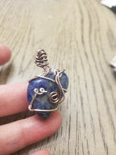 Load image into Gallery viewer, Sodalite Maze Wire Wrapped Stone #8 | Necklace | Grounding | Communication | Courage | Spirituality |  Calming | Logic | Homeopathic
